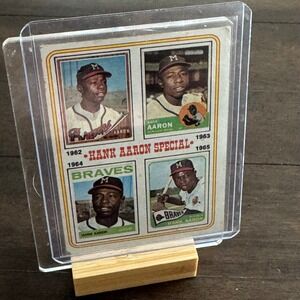 Topps Hank Aaron Special Baseball Card 1964 Milwaukee Braves #4 Vintage